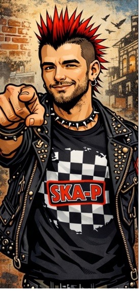 Camiseta ska-p cuadros